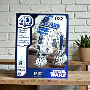 STAR WARS R2-D2 Puzzle 4D Build Model Kit 201pc Cardstock 4-D 3-D 3D 2023